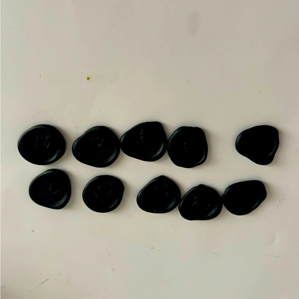 10 Stickers Wax Seals Black Spooky Halloween self-adhesive invitations DIY ideas
